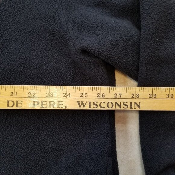 ✅ Mens 2XL/NO SIZE TAG VTG 90s Yamaha Black Fleece Pullover Sweatshirt 1/4 Zip - Picture 5 of 11